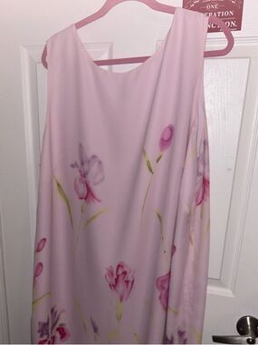 Casual Corner Pink Floral Maxi Dress